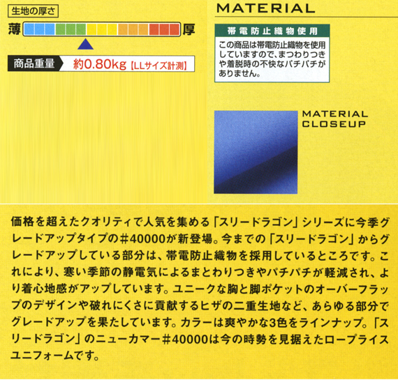  【40000】 帯電防止のナイスプライス!つなぎ [山田辰]