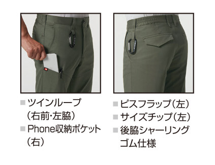 【6213-ku】【SDGsに対応した制電ストレッチ】パンツユニセックス【WORK WEAR バートル】