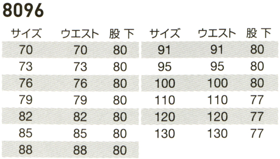  【8096】 火や熱を扱う作業に適した綿100%の作業服　夏用カーゴパンツ(作業服 ズボン) [バートル]