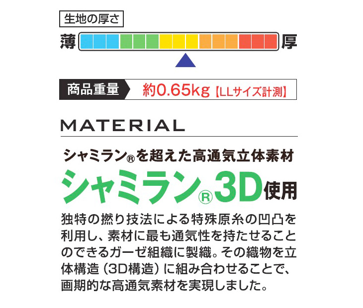  【8410】 3D構造の生地で抜群の通気性!夏用 長袖つなぎ [山田辰]