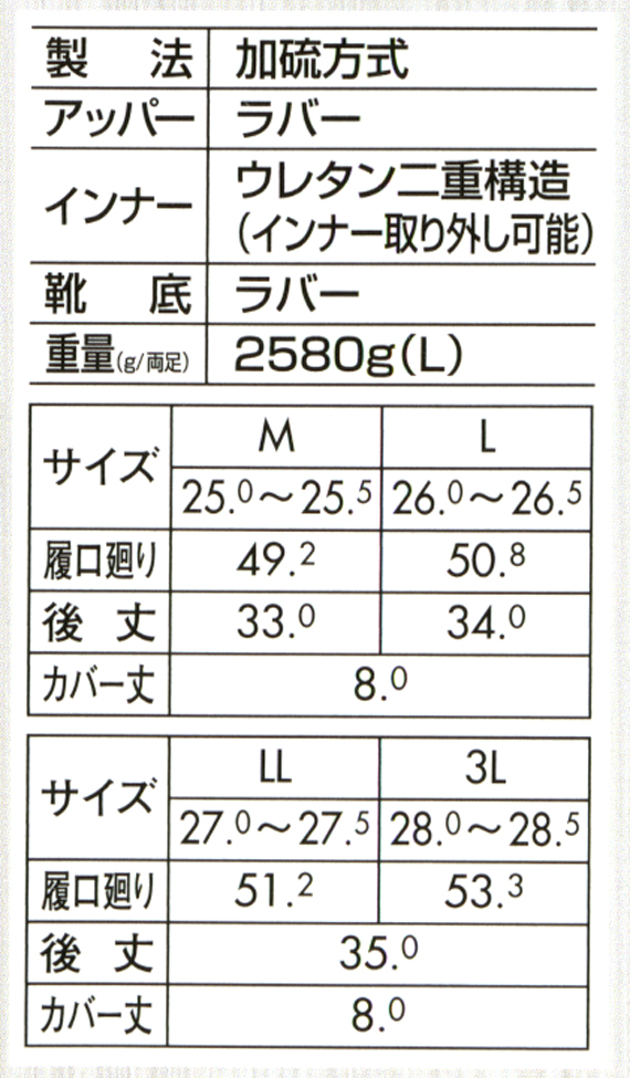  【85781】 鋼鉄スパイクで、氷結面等で滑りにくい効果を発揮!ジーベック・防寒長靴(先芯なし) [ジーベック]