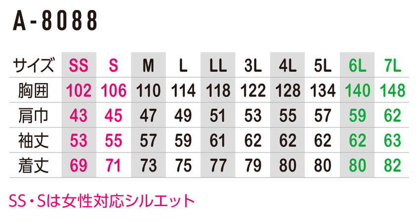 【A-8088】裏綿素材で、軽量・ソフト ツートンデザイン長袖シャツ6L・7Lキングサイズ有【UNIFORM BOOKコーコス】