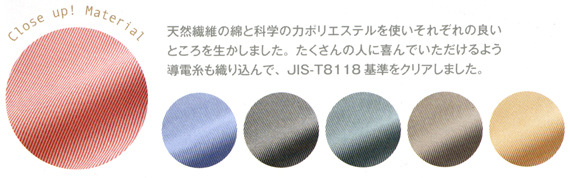  【AZ50402】 JIS帯電防止機能付き　コードレーン素材の半袖ボタンダウンシャツ(男女兼用) [アイトス]