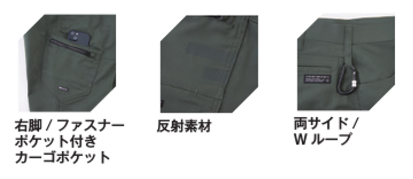 【EBA633】ストレッチ素材でストレスフリーな動きを実現夏用・ノータックカーゴパンツ70・73はユニセックス対応【ビックボーン】