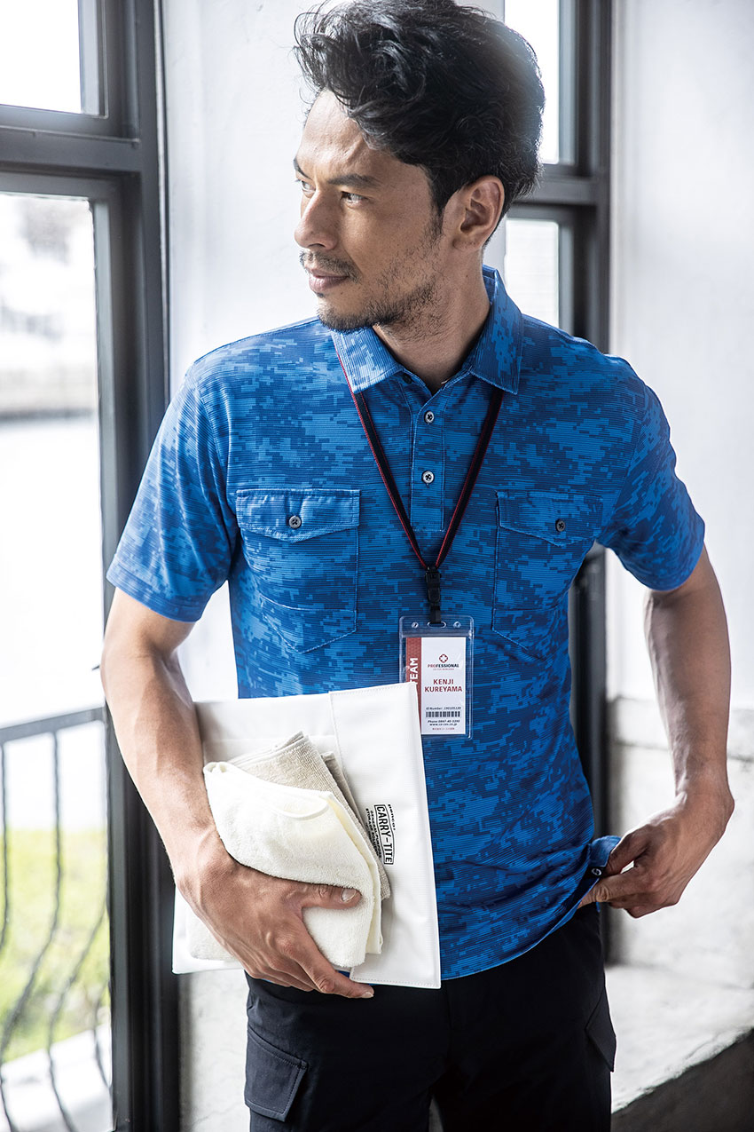 【G-2737】ニオイクリア消臭半袖ポロシャツタイトシルエットで、かっこいい!【UNIFORM BOOKコーコス】
