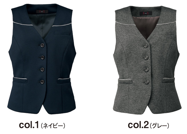  【SA320V】 ソフトで快適な着心地!上質さが光るニット素材の事務服ベスト [Select Stage/神馬]