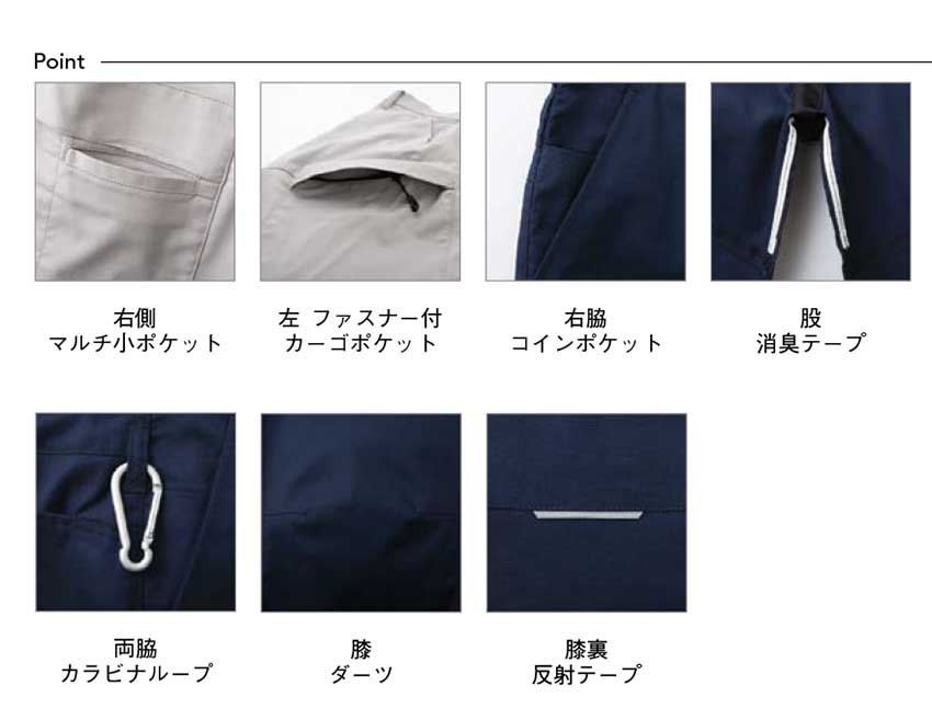 【SPT12435】軽量・高通気・ストレッチ素材で快適な着心地!カーゴパンツユニセックス【SUN-Sサンエス】