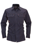  【8093】 火や熱を扱う作業に適した綿100%のかっこいい作業服　夏用長袖シャツ(バートル) [バートル]
