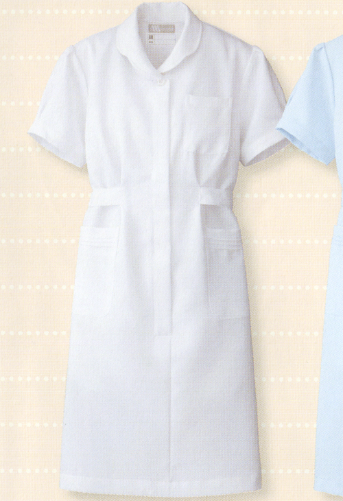 花形ボタンがかわいい ナース 看護師用 女性用白衣 ワンピース アイトス 作業服 事務服 つなぎ ユニフォーム通販u Style ユースタイル