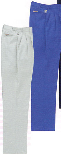  【E6907】 夏用作業服　　レディースパンツ　ツータック　　脇シャーリング [旭蝶繊維]