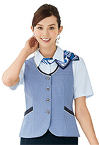 【SS760V】 ニットなのに通気度が通常の4倍!エアリーな着心地の事務服サマーベスト [Select Stage/神馬]